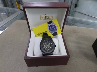 Lot 2490 - Edison automatic wristwatch, boxed