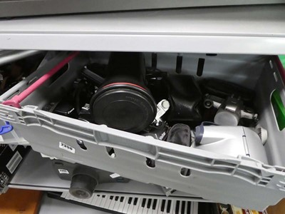 Lot 2356 - Two boxes containing various cameras and...