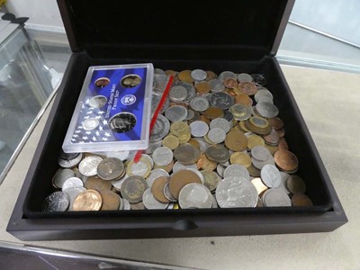 Lot 2527 - (4) Box containing various coins including a...