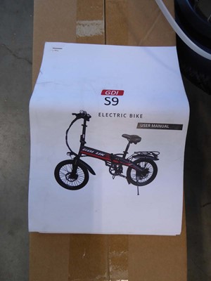 Lot 4046 - GDI 59 electric folding bike with key and charger