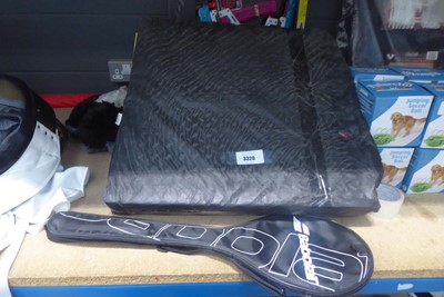 Lot 3320 - Foam play flooring, plus mat and badminton racket
