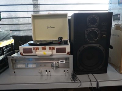 Lot 2561 - Goodmans turntable, JVC tuner and 2 JVC speakers