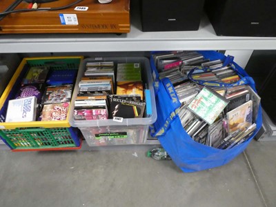 Lot 2567 - 2 boxes and a bag containing CD's