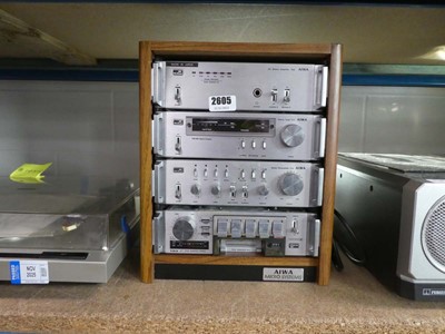 Lot 2605 - Aiwa micro system stereo amp p22, stereo tuner...