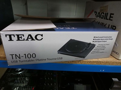 Lot 2608 - Boxed Teac TN100 SP turntable