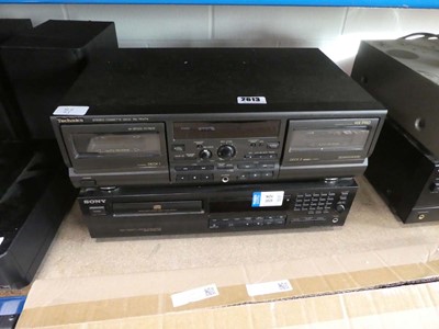Lot 2613 - Technics stereo cassette deck and Sony CD player