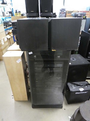 Lot 2659 - Pioneer stereo system with cabinet and speakers