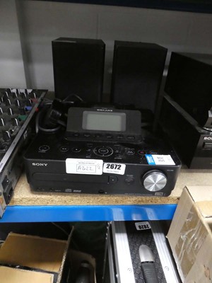 Lot 2672 - Sony HDD audio system SE30HD, plus 2 speakers