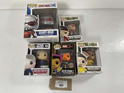 Lot 5x Funko Pop Collectible figures to include...