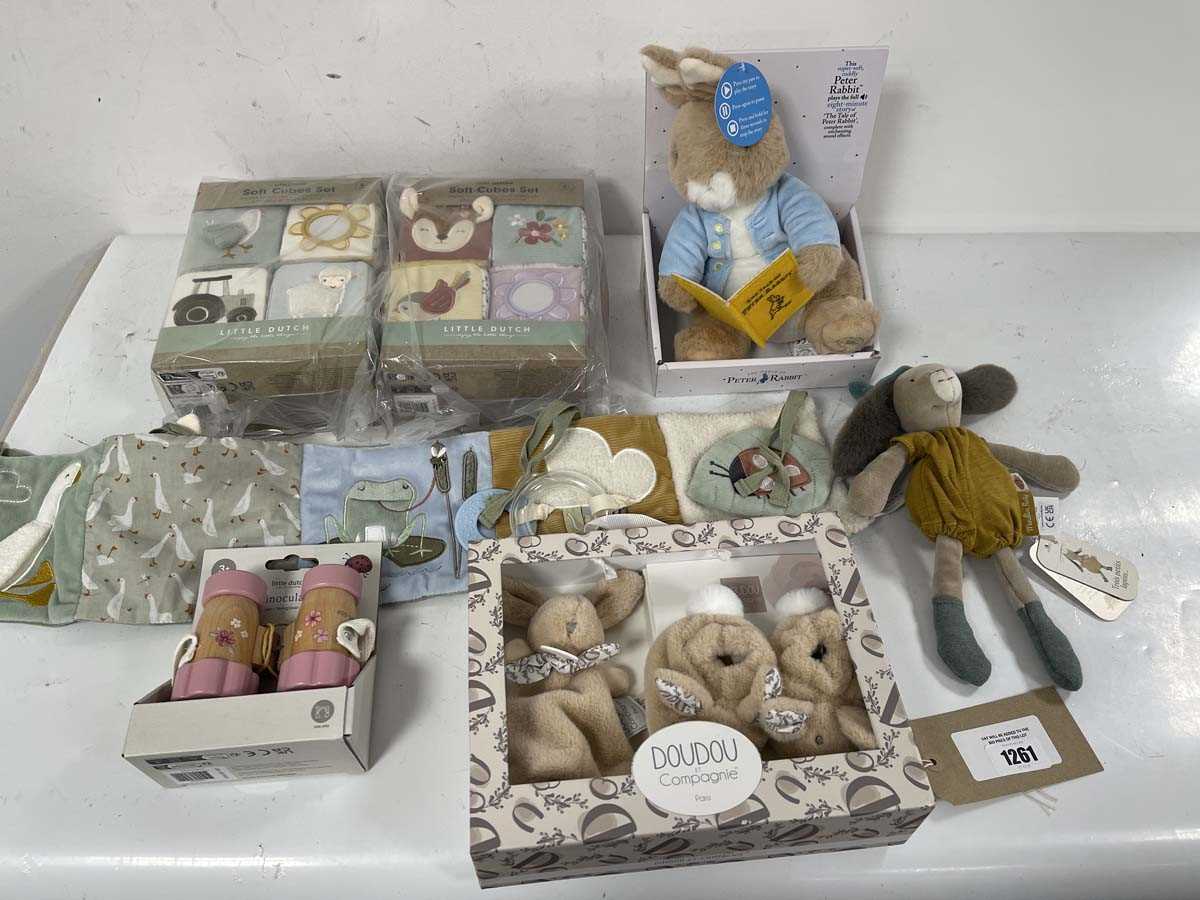 Lot Selection of baby toys to include Doudou,...