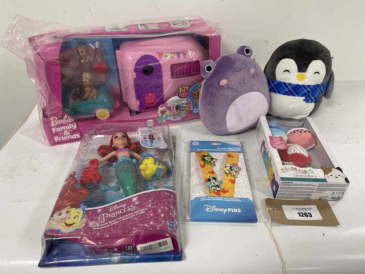 Lot Selection of toys to include Squishmallows,...