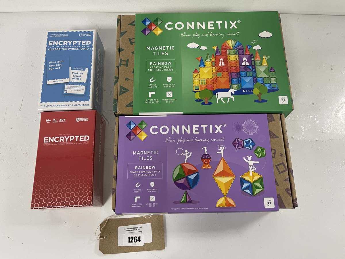 Lot 2x Connetix magnetic tiles sets plus 2x...