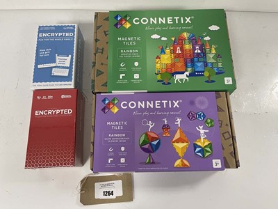 Lot 2x Connetix magnetic tiles sets plus 2x...