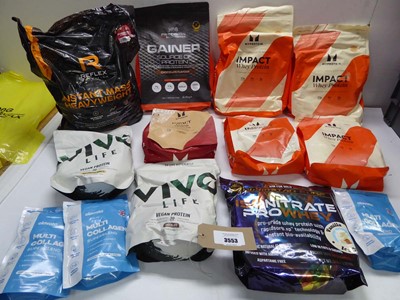 Lot 3553 - My Protein Impact Whey Protein, H&B Gainer...