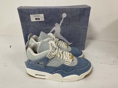 Lot Nike air jordan 4 retro tex trainers in blue...
