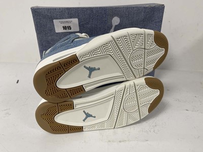 Lot 1015 - Nike air jordan 4 retro tex trainers in blue...