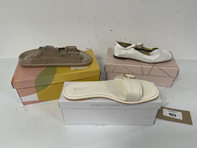 Lot 3x Boxed pairs of sandals to include Colors of...
