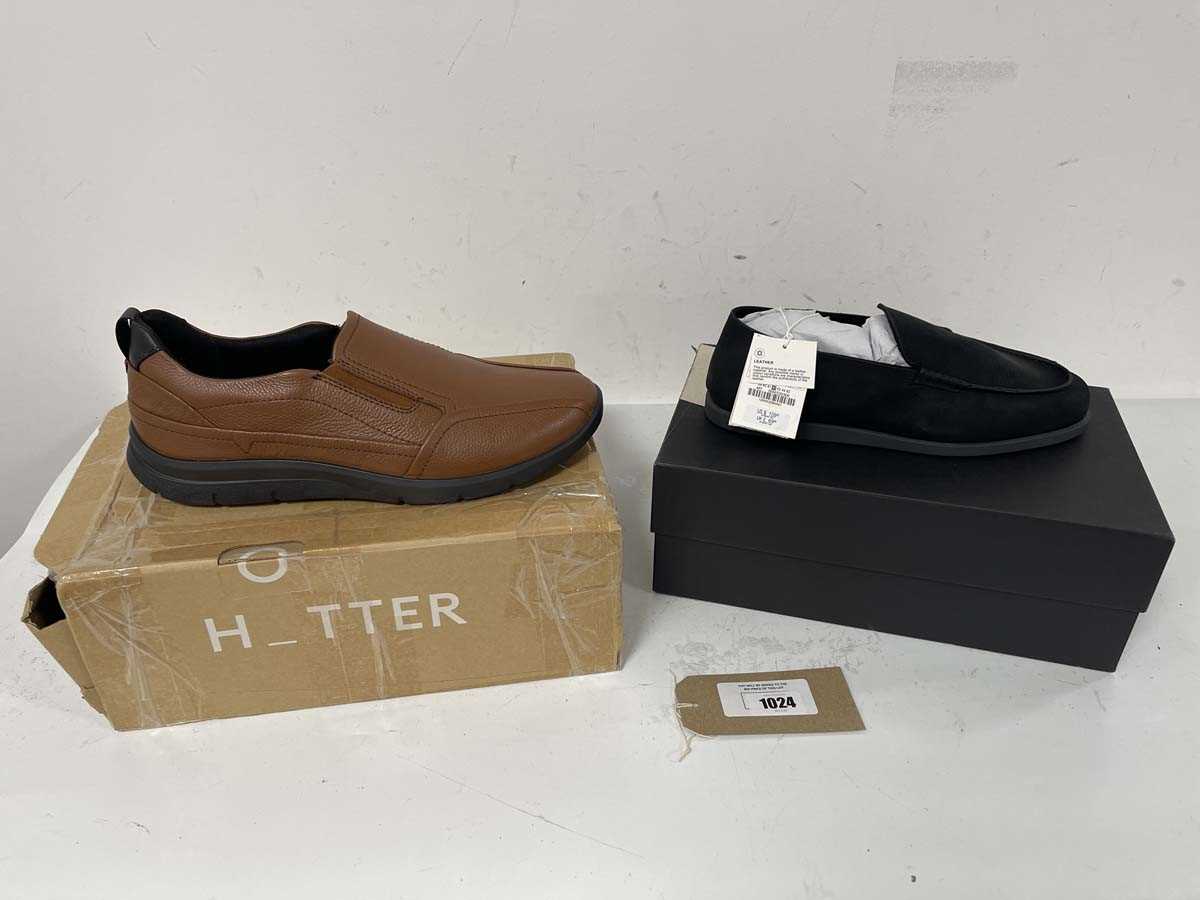 Lot 1024 - 2x Boxed pairs of shoes to include Hotter UK11...