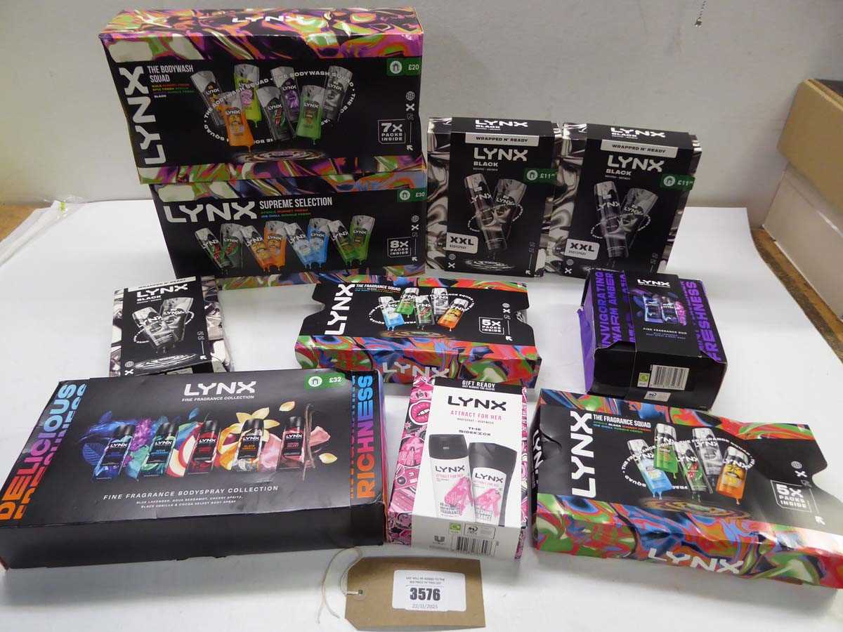 Lot 3576 - 10 Lynx toiletry gift sets