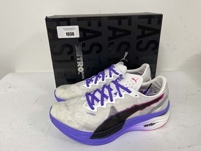 Lot Puma deviate nitro elite 3 trainers in white...