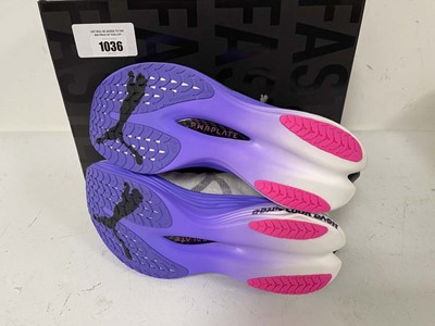 Lot 1036 - Puma deviate nitro elite 3 trainers in white...