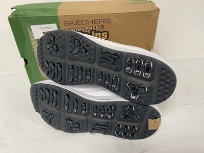 Lot 1037 - Sketchers Go Golf elite 6 trainers in white...