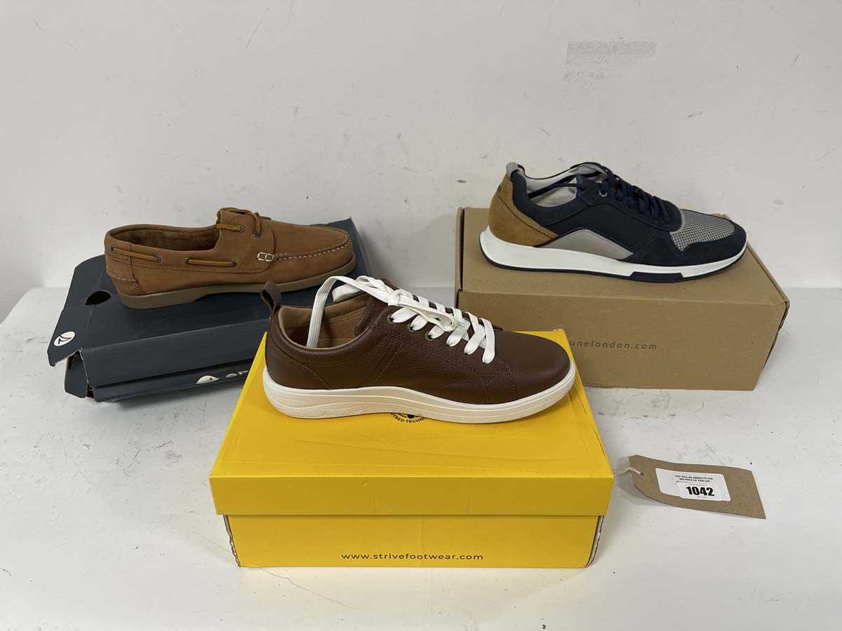 Lot 1042 - 3x Boxed pairs of trainers to include Sperry...