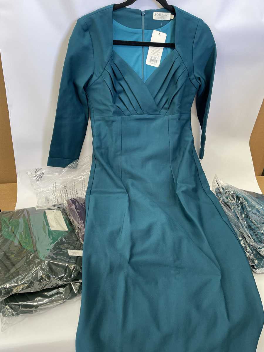 Lot 8x Zoe Vine Lorna dresses in assorted colours,...