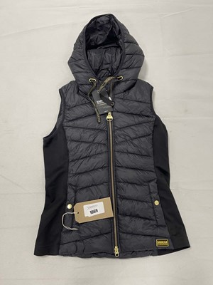 Lot Barbour International grid gilet in black size 12