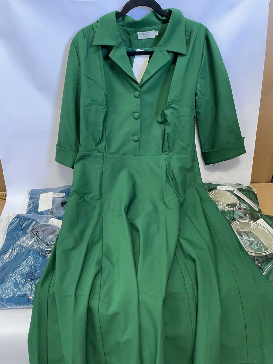 Lot 7x Zoe Vine Georgie dresses in red and 4x...