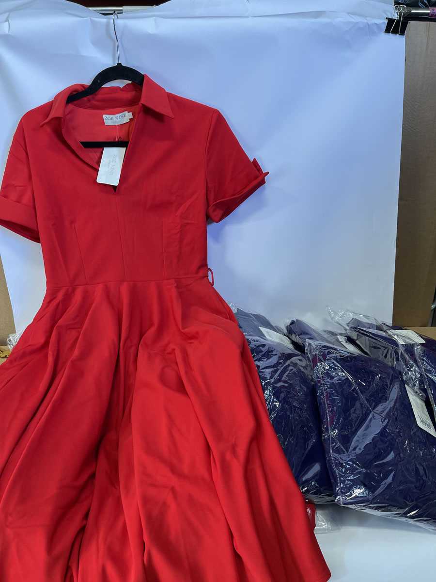 Lot 14x Zoe Vine dresses in various styles,...