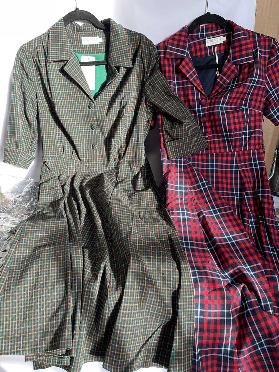 Lot 6x Zoe Vine Doris dresses in white and 2x...