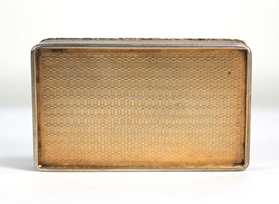 Lot 376 - A Victorian silver gilt snuff box of cushioned...