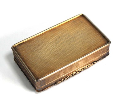 Lot 376 - A Victorian silver gilt snuff box of cushioned...