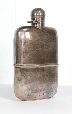Lot 379 - An early 20th century silver hip flask with...