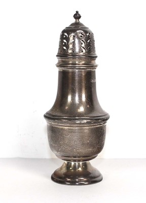 Lot 382 - A silver sugar dredger of typical form, Adie...