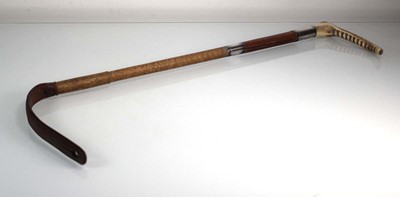 Lot 383 - An early 20th century silver mounted riding...