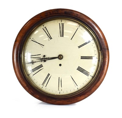 Lot 10 - A 19th century wall clock with a 12 inch...
