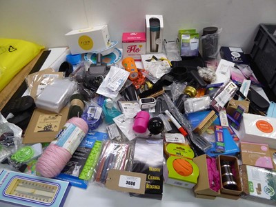 Lot 3606 - Large box of household items including sport,...