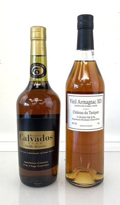 Lot 77 - 2 bottles, 1x Château du Tariquet Bas-Armagnac...