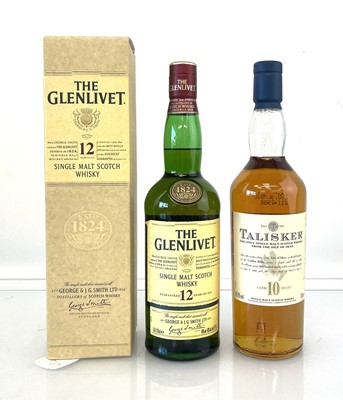 Lot 79 - 2 bottles of Single Malt Scotch Whisky, 1x...