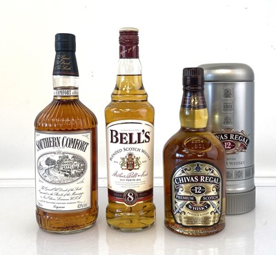 Lot 80 - 3 bottles, 1x Chivas Regal 12 year old Premium...