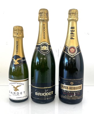 Lot 314 - 3 bottles of Champagne, 1x Piper-Heidsieck...