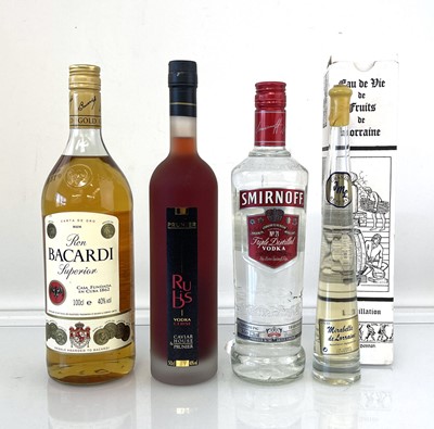 Lot 88 - 4 bottles, 1x Ron Bacardi Carta de Oro...