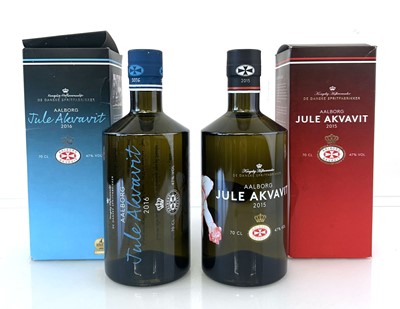 Lot 89 - 2 bottles of Aalborg Jule Akvavit Danish Xmas...