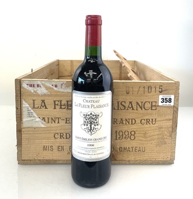 Lot 358 - A part wooden case of 6 bottles of 1998...