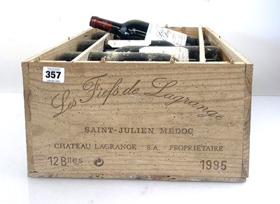 Lot 357 - A wooden case of 12 bottles of 1995 Chateau...