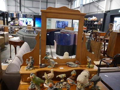 Lot 1353 - Pine framed dressing table mirror