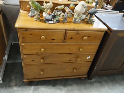 Lot 1354 - Pine chest of 2 over 3 drawers