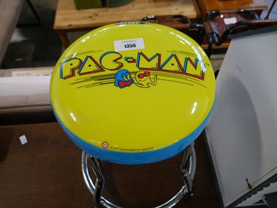 Lot 1356 - PAC-MAN vinyl covered chrome framed stool